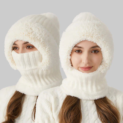 Bonnet avec Cache-Cou Intégré pour Femmes | Idéal pour L’Hiver