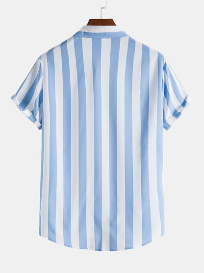 Chemise À Rayures Larges Avec Coupe Décontractée Pour Homme | Idéale Pour Le Bureau Ou Les Sorties