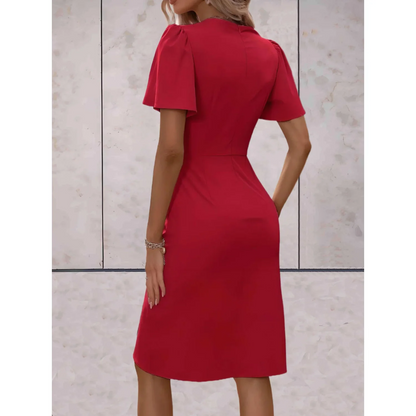 Robe portefeuille à manches fluides pour femmes | Idéal pour les occasions formelles