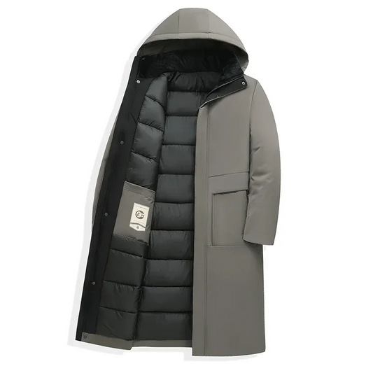 Parka Longue Matelassée À Capuche pour Hommes | Idéale pour Saison Froide