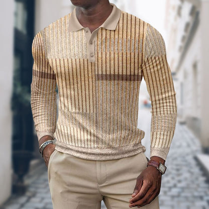 Chemise À Rayures Slim Fit Avec Manches Longues Pour Homme | Idéal Pour Usage Quotidien