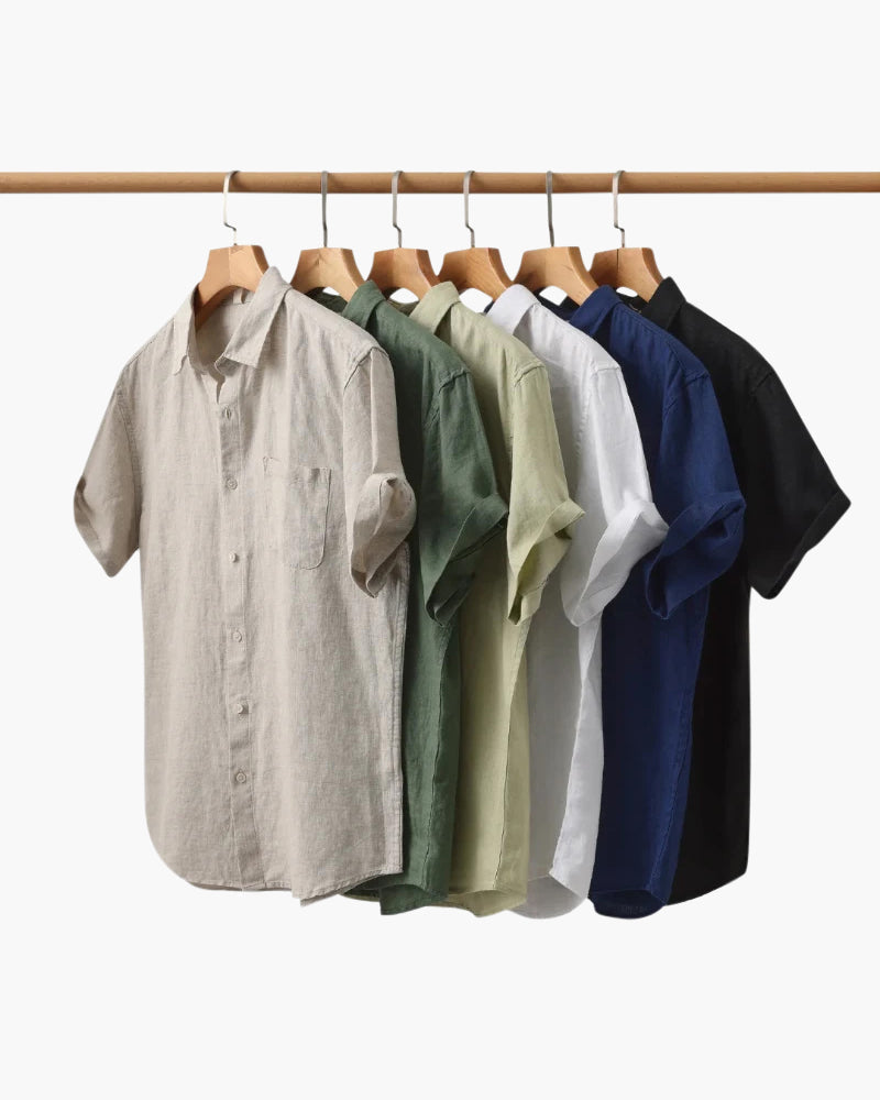 Chemise À Manches Courtes Avec Coupe Droite Pour Hommes | Idéale Pour La Saison Chaude Et Les Usages Quotidiens