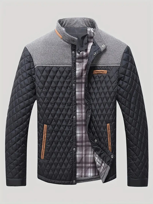 Veste D’Hiver avec Col Montant Et Fermeture Zippée pour Homme | Idéal pour La Saison Froide