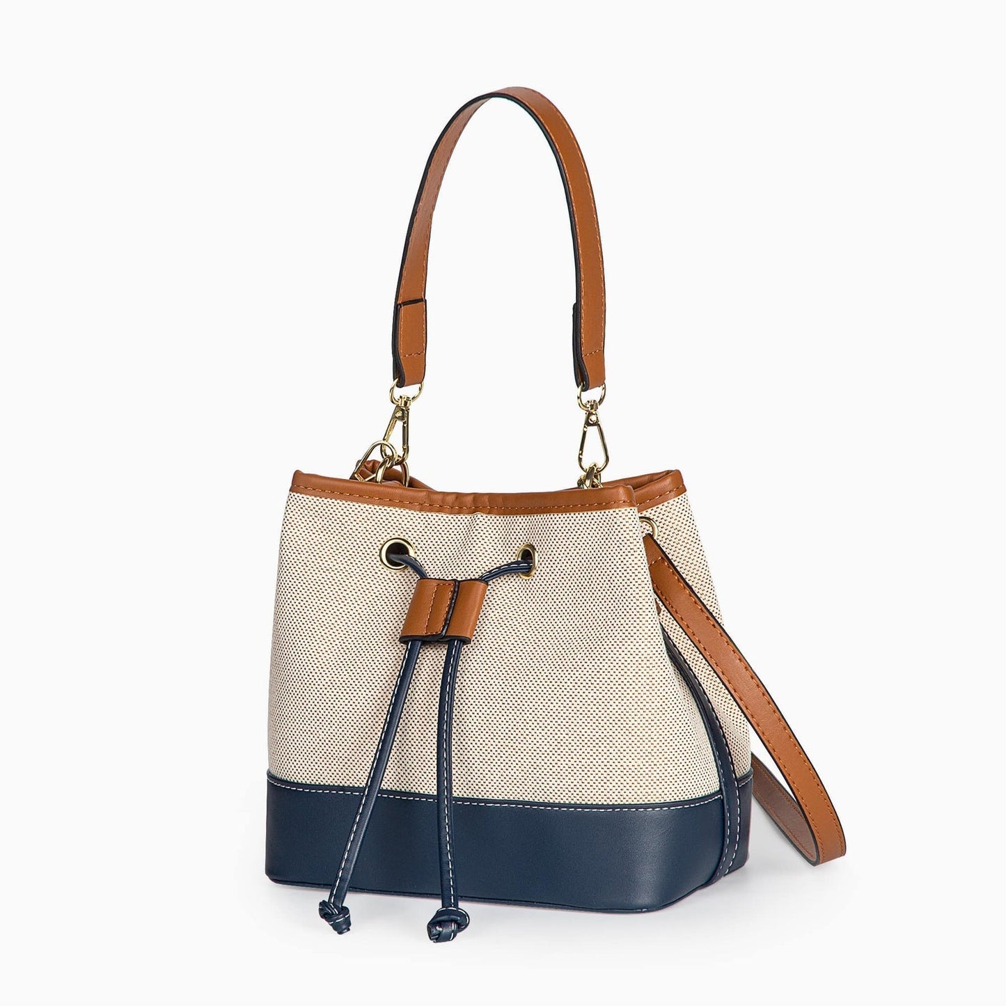 Sac Seau Bicolore Avec Cordon De Serrage Et Bandoulière Ajustable Pour Femme | Idéal Pour Usage Quotidien