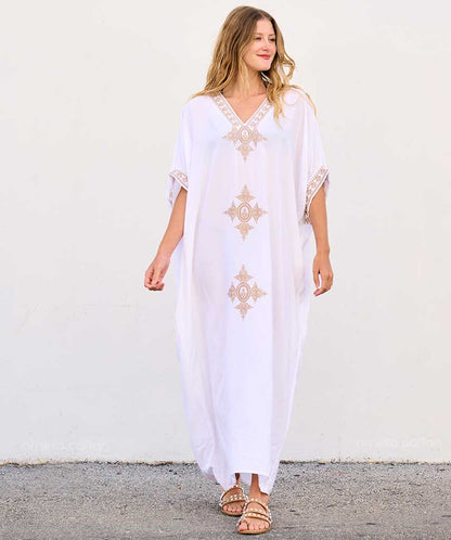 Caftan Ample à Coupe Fluide pour Femme | Idéal pour les Journées Décontractées et les Sorties Estivales