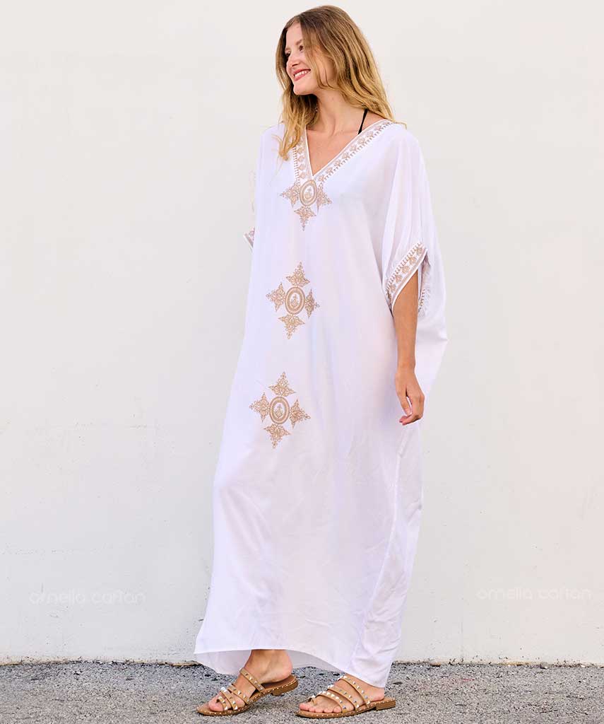 Caftan Ample à Coupe Fluide pour Femme | Idéal pour les Journées Décontractées et les Sorties Estivales