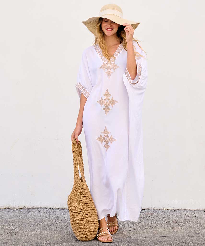 Caftan Ample à Coupe Fluide pour Femme | Idéal pour les Journées Décontractées et les Sorties Estivales