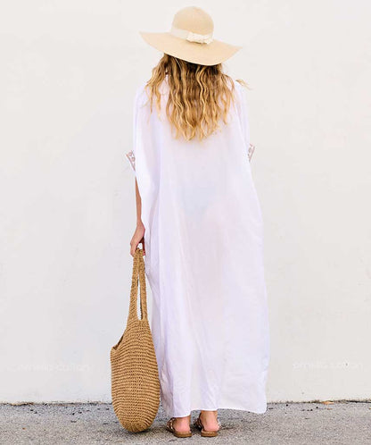 Caftan Ample à Coupe Fluide pour Femme | Idéal pour les Journées Décontractées et les Sorties Estivales