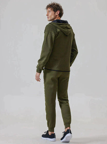 Ensemble Deux Pièces avec Hoodie Zippé et Pantalon pour Homme | Idéal pour Un Usage Quotidien