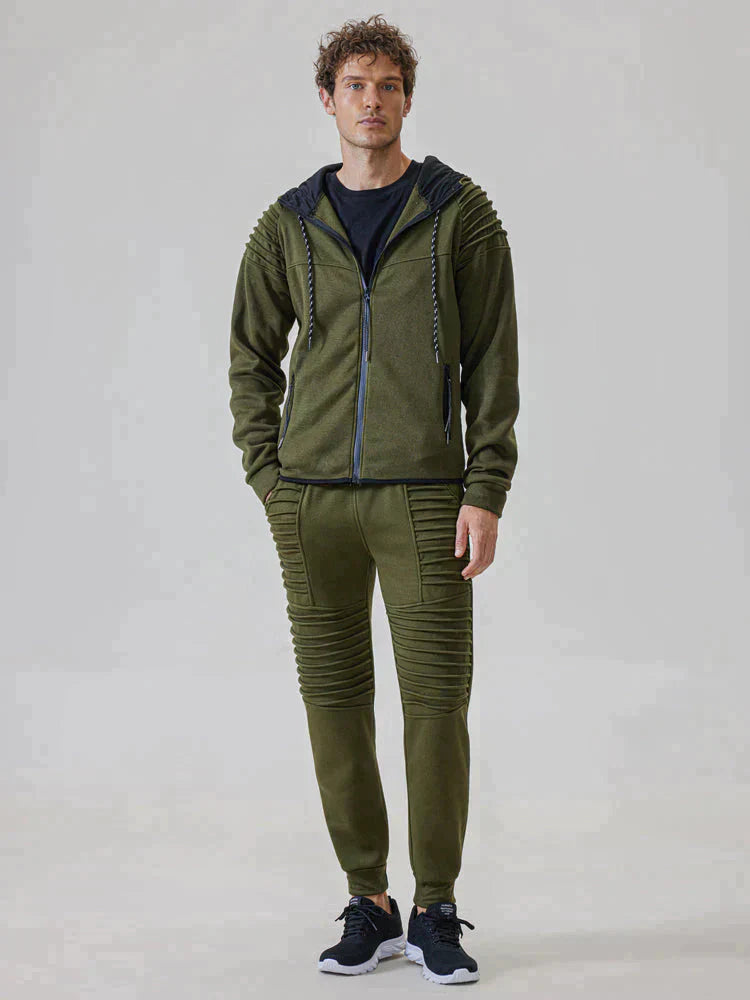 Ensemble Deux Pièces avec Hoodie Zippé et Pantalon pour Homme | Idéal pour Un Usage Quotidien