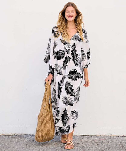 Caftan Ample à Coupe Fluide pour Femme | Idéal pour les Journées Décontractées et les Sorties Estivales
