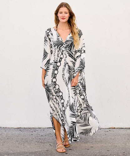 Caftan Ample à Coupe Fluide pour Femme | Idéal pour les Journées Décontractées et les Sorties Estivales