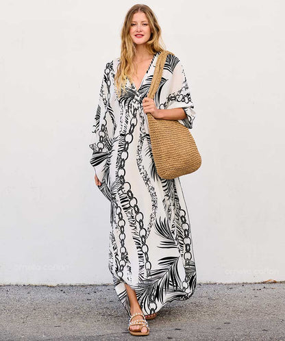 Caftan Ample à Coupe Fluide pour Femme | Idéal pour les Journées Décontractées et les Sorties Estivales