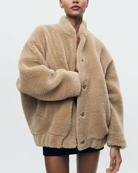 Veste avec Coupe Ample et Col Souple pour Femme | Idéal pour l’Hiver