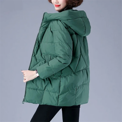 Veste Matelassée À Col Rond avec Motif Côtelé pour Femme | Idéale pour La Saison Automne-Hiver