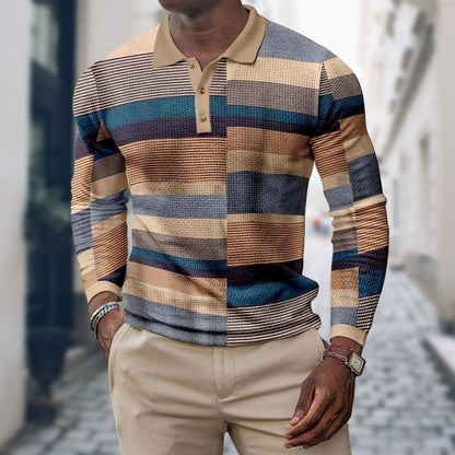 Chemise À Rayures Slim Fit Avec Manches Longues Pour Homme | Idéal Pour Usage Quotidien