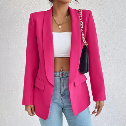 Veste Structurée à Manches Longues avec Ouverture Frontale pour Femme | Idéale pour le Travail et le Quotidien
