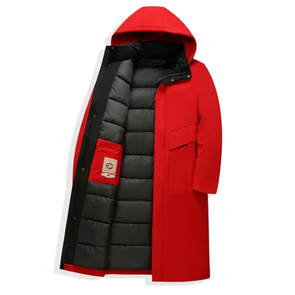 Parka Longue Matelassée À Capuche pour Hommes | Idéale pour Saison Froide