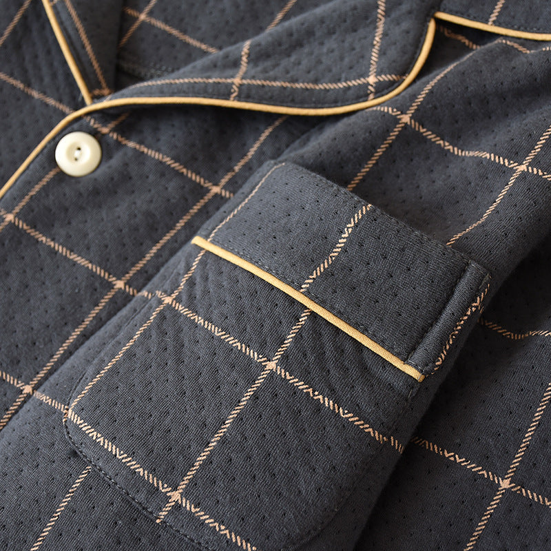 Pyjama Matelassé pour Homme avec Haut à Manches Longues et Pantalon | Idéal pour l’Hiver