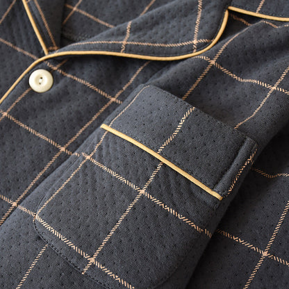 Pyjama Matelassé pour Homme avec Haut à Manches Longues et Pantalon | Idéal pour l’Hiver