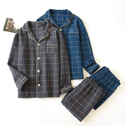 Pyjama Matelassé pour Homme avec Haut à Manches Longues et Pantalon | Idéal pour l’Hiver