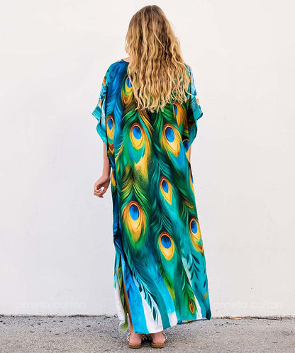 Caftan Ample à Coupe Fluide pour Femme | Idéal pour les Journées Décontractées et les Sorties Estivales
