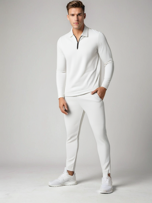 Survêtement avec Haut Zippé pour Hommes | Idéal pour Sport Et Loisirs