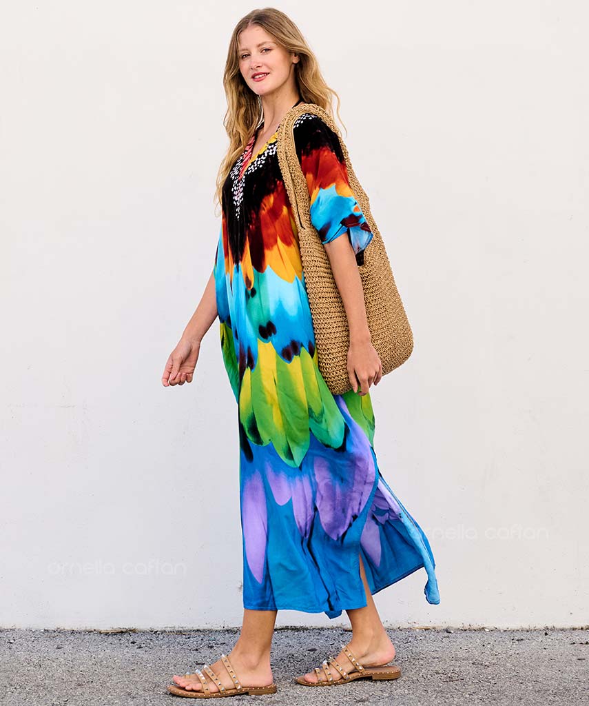 Caftan Ample à Coupe Fluide pour Femme | Idéal pour les Journées Décontractées et les Sorties Estivales