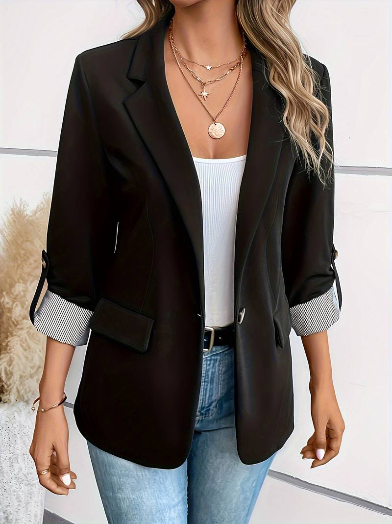 Blazer Structuré À Double Boutonnage Pour Femmes | Idéal Pour Travail Et Usage Quotidien