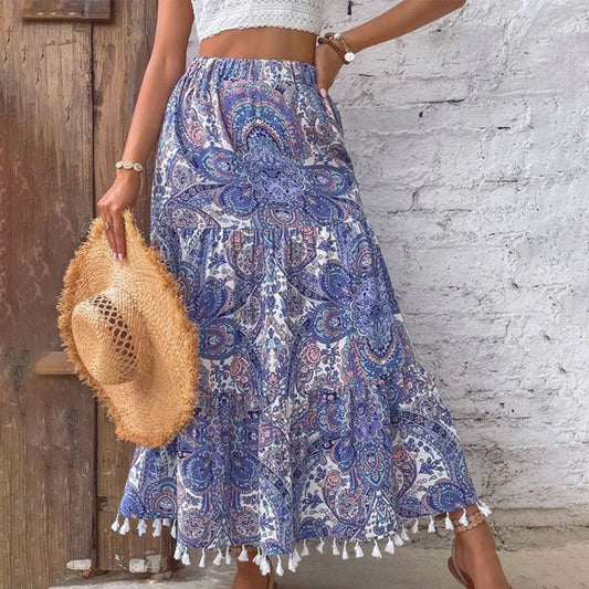 Jupe Longue à Motif Paisley pour Femme | Idéale pour l'Été