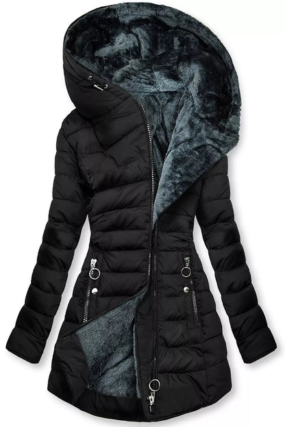 Manteau Long d’Hiver avec Capuche pour Femme | Idéal pour la Saison Froide