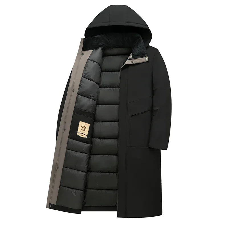 Parka Longue Matelassée À Capuche pour Hommes | Idéale pour Saison Froide