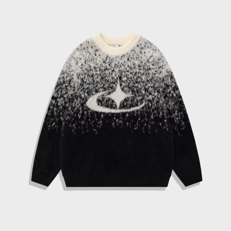 Pull À Col Rond Avec Motif Dégradé Pour Femme Et Homme | Idéal Pour Usage Quotidien