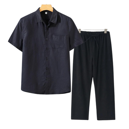 Ensemble Avec Chemise Et Pantalon Droit Pour Hommes | Idéal Pour L’Été