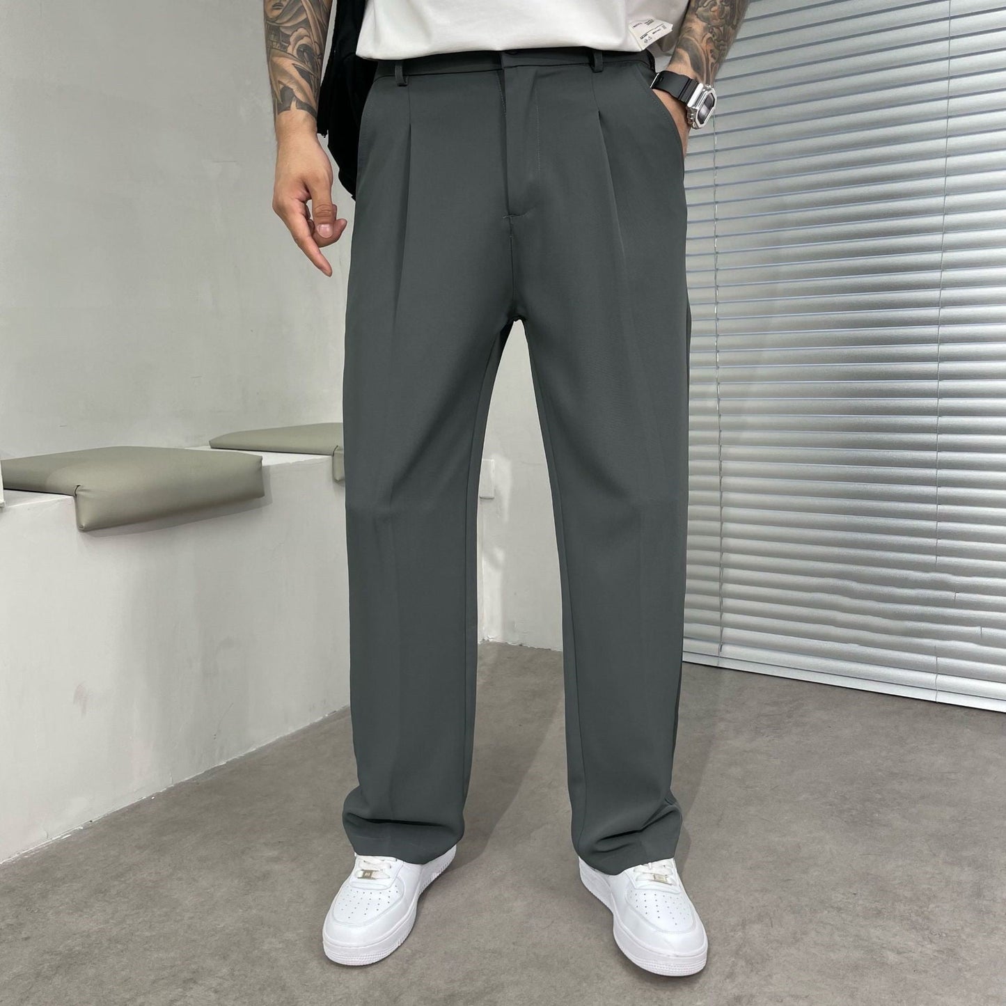 Pantalon de Loisir avec Coupe Droite pour Homme | Idéal pour la Maison et les Activités Quotidiennes