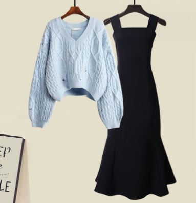 Ensemble Deux Pièces avec Blouse Tweed et Jupe Fishtail pour Femme | Idéal pour Usage Quotidien et Décontracté