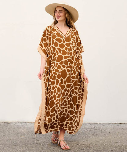 Caftan Ample à Coupe Fluide pour Femme | Idéal pour les Journées Décontractées et les Sorties Estivales
