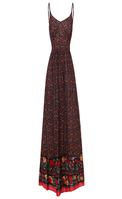 Robe Longue Bohème à Bretelles avec Dos Smocké pour Femme | Idéale pour les Sorties d’Été
