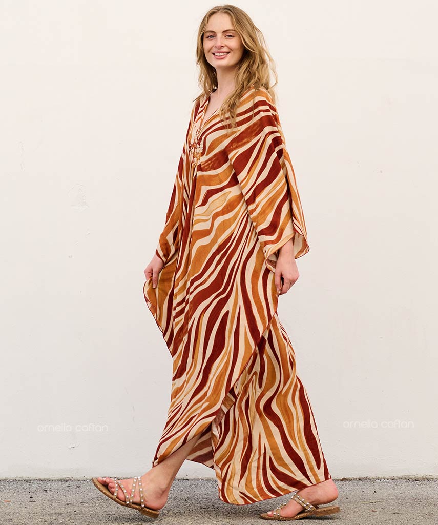 Caftan Ample à Coupe Fluide pour Femme | Idéal pour les Journées Décontractées et les Sorties Estivales