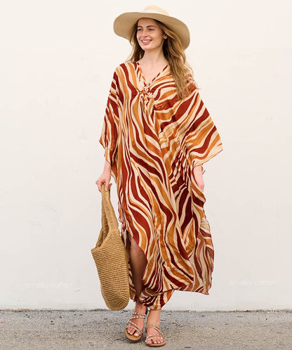 Caftan Ample à Coupe Fluide pour Femme | Idéal pour les Journées Décontractées et les Sorties Estivales