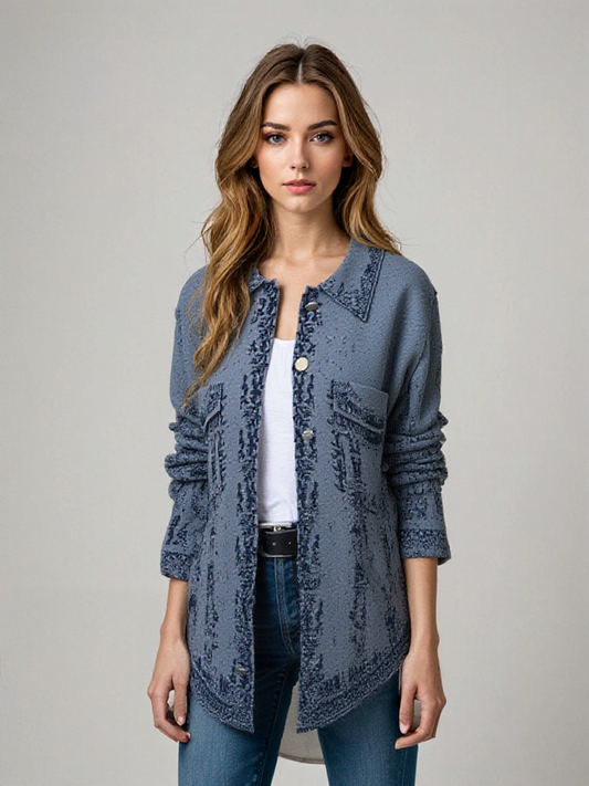 Veste Oversize Avec Texture Structurée Pour Femme | Idéal Pour Mi-Saison