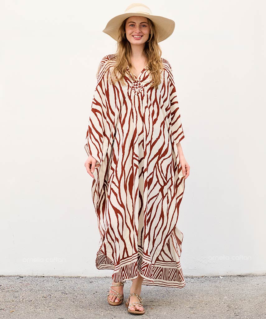 Caftan Ample À Coupe Fluide Pour Femme | Idéal Pour Les Journées Décontractées Et La Saison Chaude