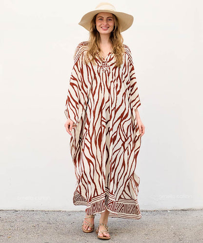 Caftan Ample À Coupe Fluide Pour Femme | Idéal Pour Les Journées Décontractées Et La Saison Chaude