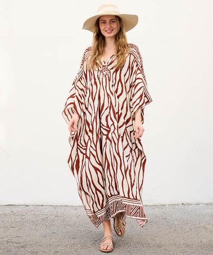 Caftan Ample À Coupe Fluide Pour Femme | Idéal Pour Les Journées Décontractées Et La Saison Chaude
