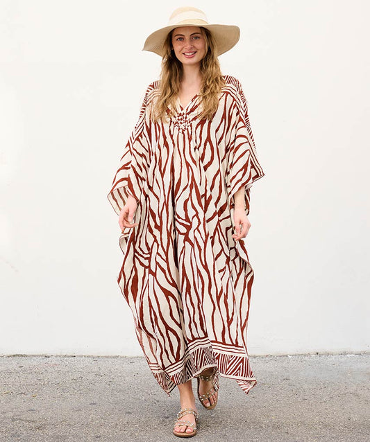 Caftan Ample À Coupe Fluide Pour Femme | Idéal Pour Les Journées Décontractées Et La Saison Chaude