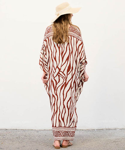Caftan Ample À Coupe Fluide Pour Femme | Idéal Pour Les Journées Décontractées Et La Saison Chaude