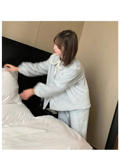 Ensemble Pyjama Deux Pièces À Manches Longues pour Femmes | Idéal pour L’Hiver Et Les Soirées À La Maison