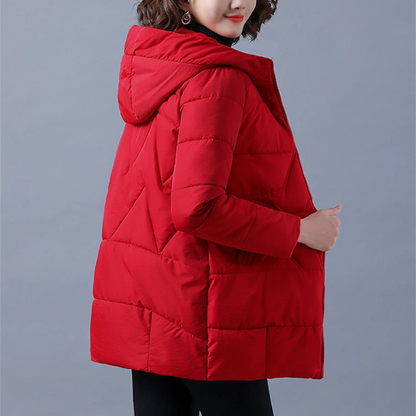 Veste Matelassée À Col Rond avec Motif Côtelé pour Femme | Idéale pour La Saison Automne-Hiver