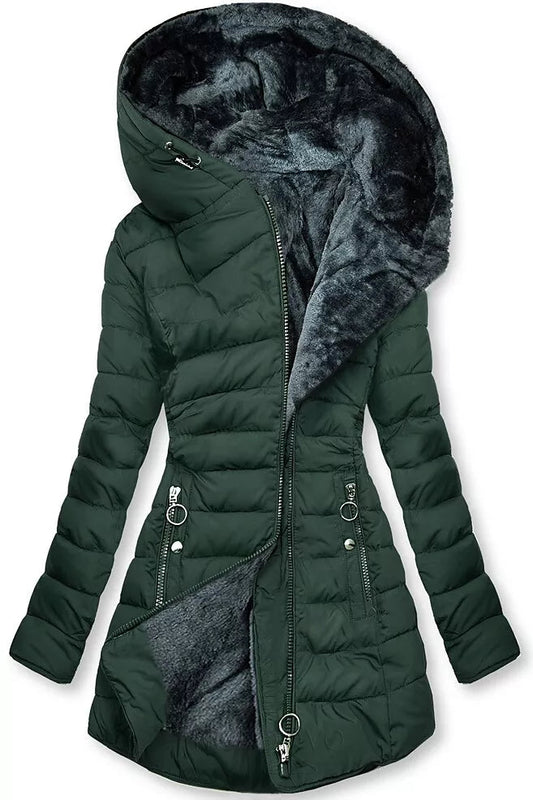 Manteau Long d’Hiver avec Capuche pour Femme | Idéal pour la Saison Froide