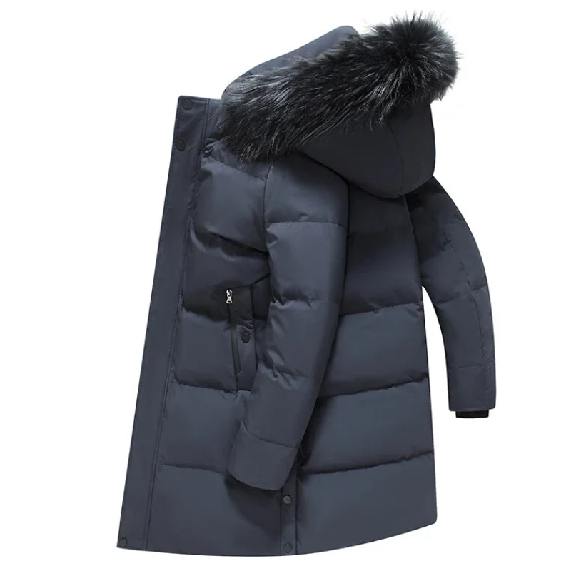 Parka D’Hiver avec Capuche Et Fourrure Synthétique Amovible pour Hommes | Idéale pour Saison Froide